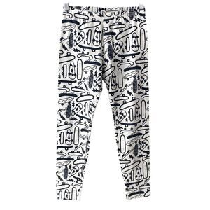 Cat & Jack Skateboard Leggings - Black Cream - XL 14/16